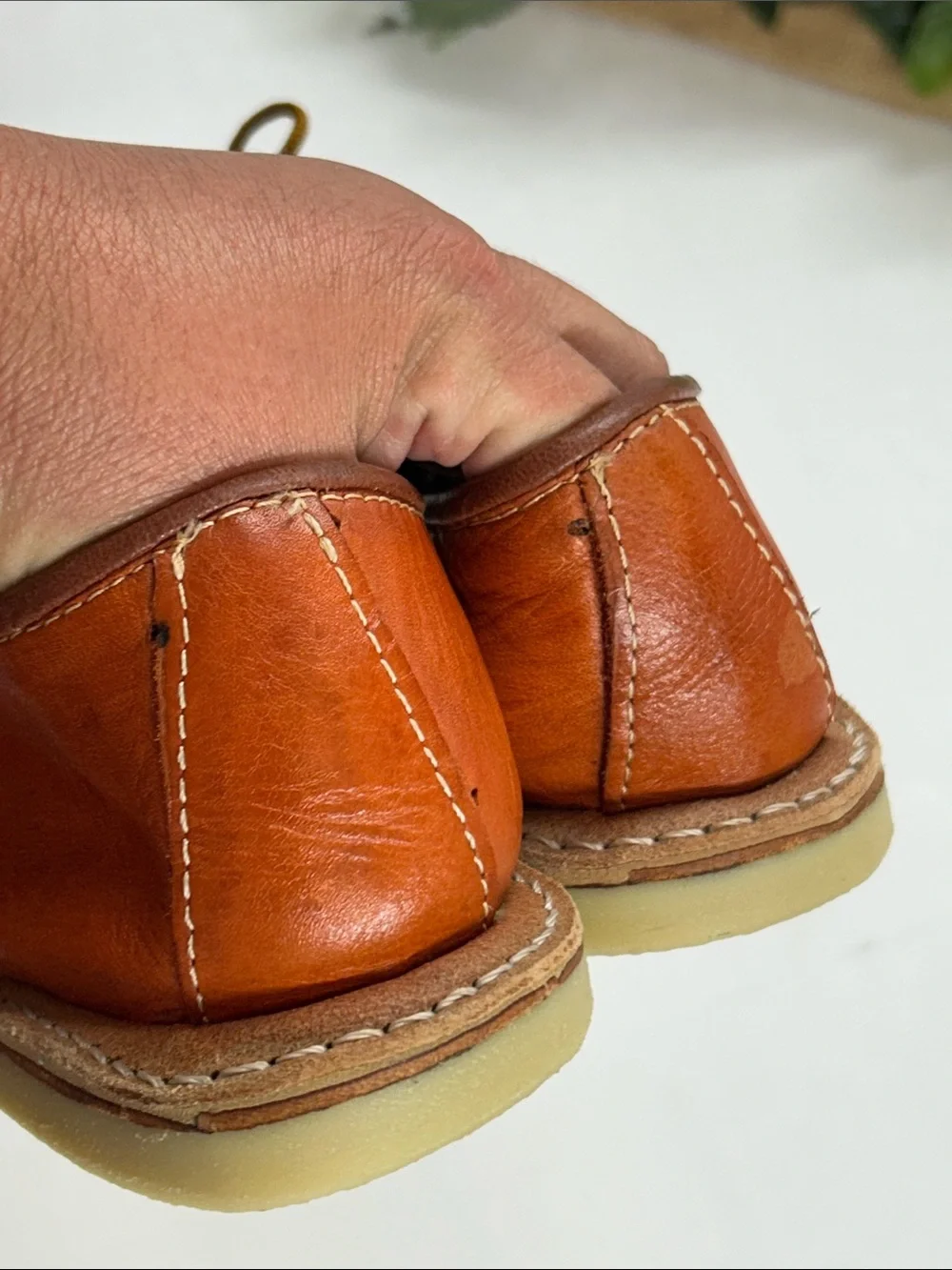 Men's Brown Woven Leather Lace-Up Shoes